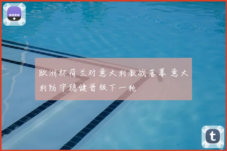 欧洲杯荷兰对意大利激战落幕 意大利防守稳健晋级下一轮